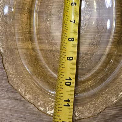 Yellow Depression Glass Bowl and Platter