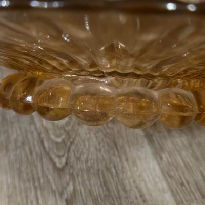 Antique Pink Glass Bowl and Platter