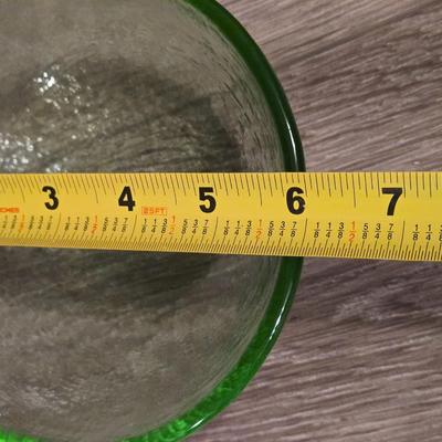 Antique & Vintage Green Glass Pitcher & Bowls