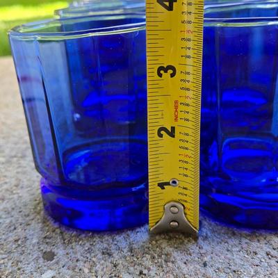 Vintage Cobalt Blue Glasses & Bowl