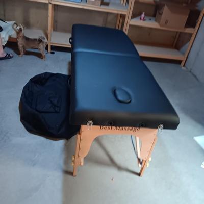 LIKE NEW PORTABLE MASSAGE TABLE WITH CANVAS CARRY CASE