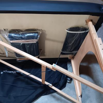 LIKE NEW PORTABLE MASSAGE TABLE WITH CANVAS CARRY CASE