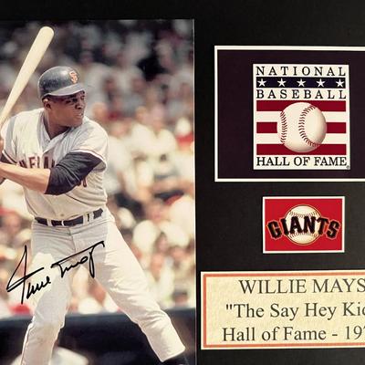 Willie Mays signed photo