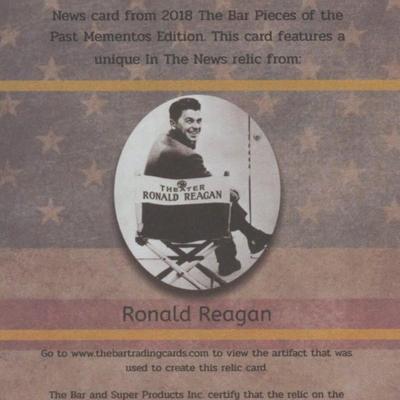 Ronald Reagan newspaper relic