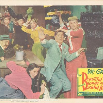 The Beautiful Blonde from Bashful Bend 
1949 original vintage lobby card