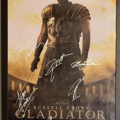 Gladiator cast signed movie poster