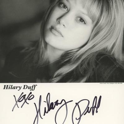 Hilary Duff signed photo