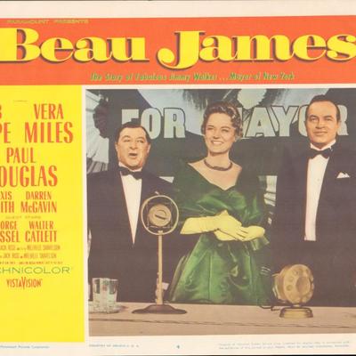 Beau James  1957 original vintage lobby card