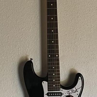 Pink Floyd band signed strat style guitar