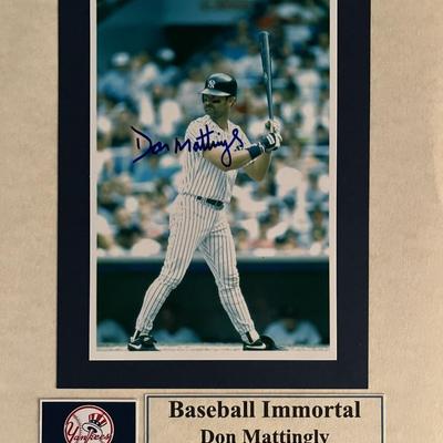 Don Mattingly signed photo