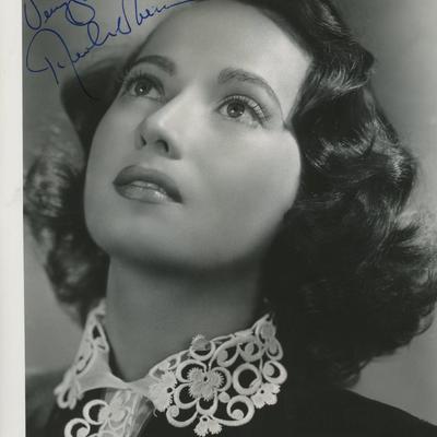 Merle Oberon signed photo. GFA Authenticated