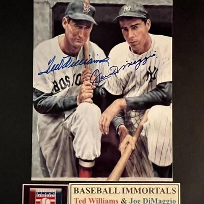 Ted Williams / Joe DiMaggio signed photo