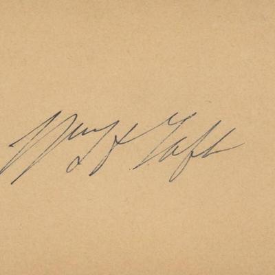 William Howard Taft signature cut. GFA Authenticated