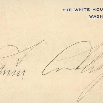 Calvin Coolidge signature cut. GFA Authenticated