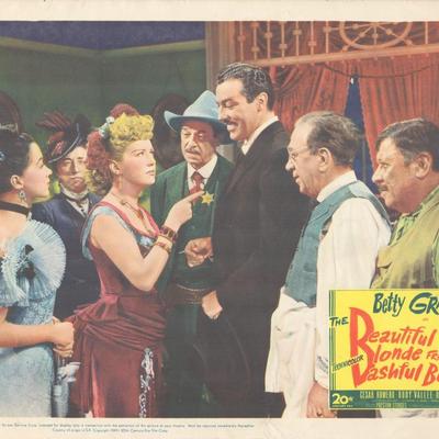 The Beautiful Blonde from Bashful Bend 
1949 original vintage lobby card
