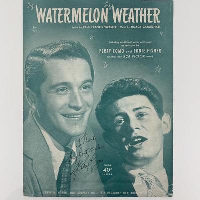 Perry Como signed sheet music