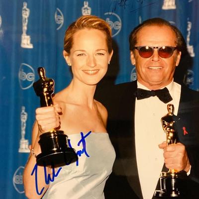 As Good as It Gets Jack Nicolson and Helen Hunt signed Oscars photo