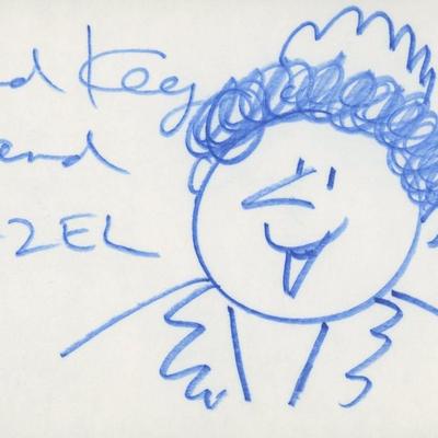 Original Ted Key hand-drawn and signed "Hazel" comic sketch. GFA Authenticated
