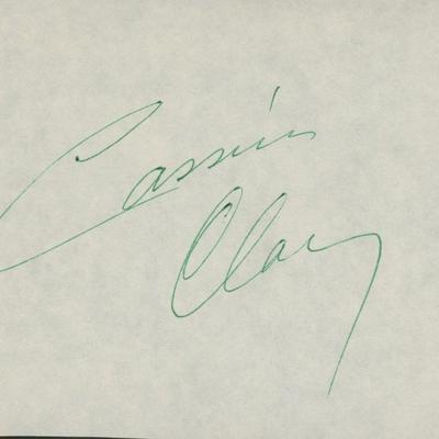 Cassius Clay signature cut