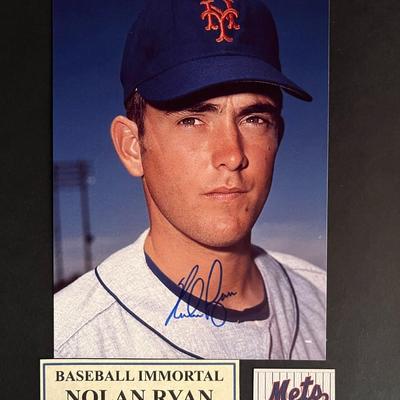 Nolan Ryan signed photo
