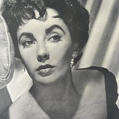 Elizabeth Taylor signed photo
