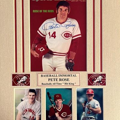 Pete Rose signed photo