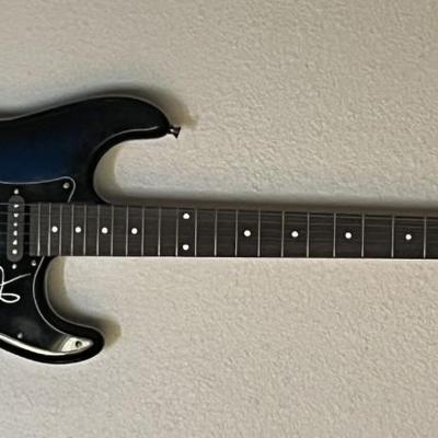 Metallica band signed guitar