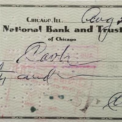 Football Coach Clark Shaughnessy signed check