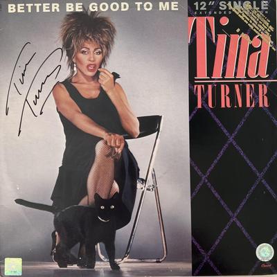 Tina Turner 12 inch signed "Better Be Good To Me" single album