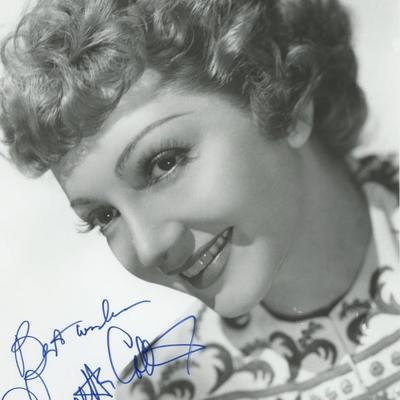 Claudette Colbert It Happened One Night signed photo. GFA Authenticated