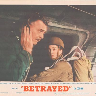 Betrayed 1954 original vintage lobby card