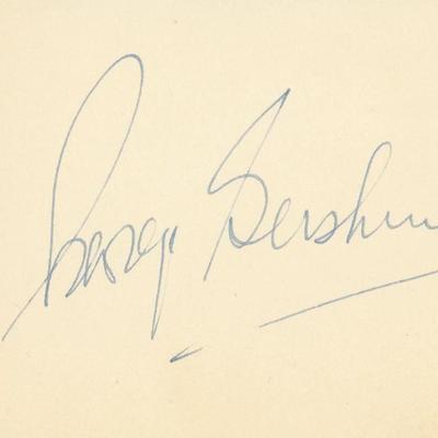 George Gershwin signature cut. GFA Authenticated