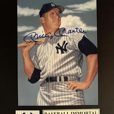 Mickey Mantle signed photo