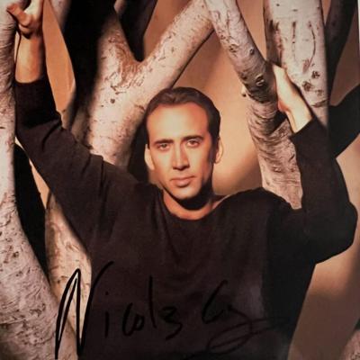 Nicholas Cage facsimile signed photo. 5x7 inches