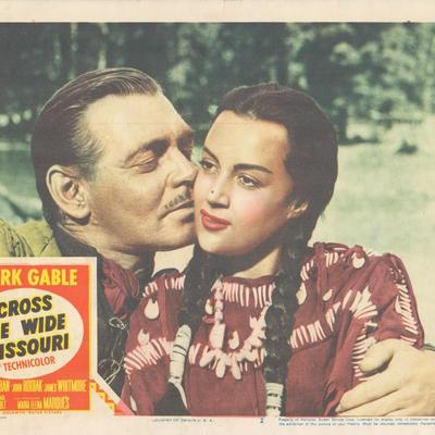 Across the Wide Missouri 1951 original vintage lobby card