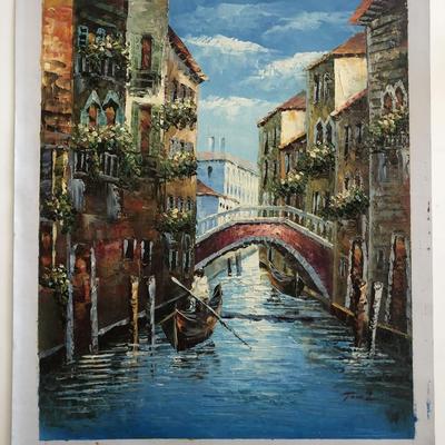 Venice Canal original painting on canvas