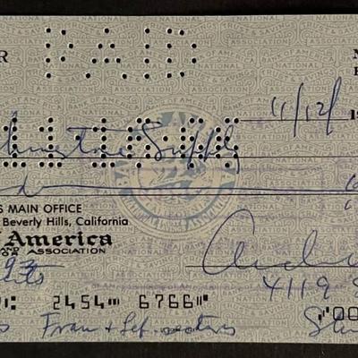 Arch Oboler signed check