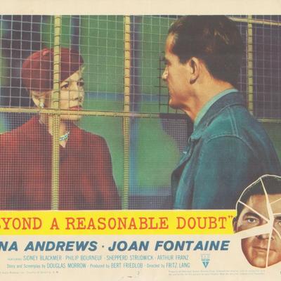 Beyond a Reasonable Doubt 1956 original vintage lobby card