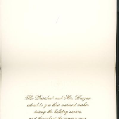 President Ronald Reagan and Nancy Reagan holiday season card
