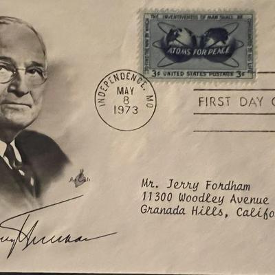 Harry Truman facsimile signed FDC