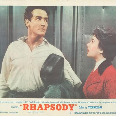 Rhapsody 1954 original vintage lobby card