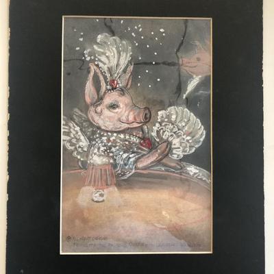 Fennetta the Pigasus - Queen of the Lightheart Ballroom - All Heart Designs Original Art