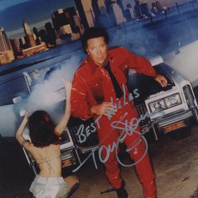 Tom Jones signed photo. GFA Authenticated