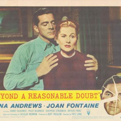 Beyond a Reasonable Doubt 1956 original vintage lobby card