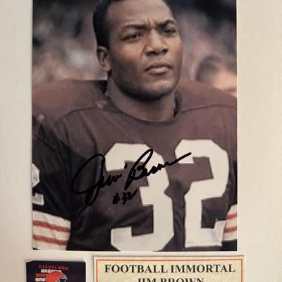 Jim Brown signed photo