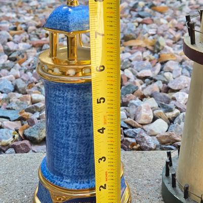 Wood Lighthouse Deco and Thomas Kinkade Lamp