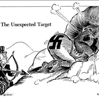 World War 2 Cartoon Art Print