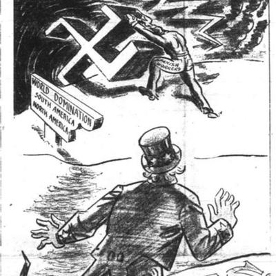 World War 2 Nazi Cartoon Art Print
