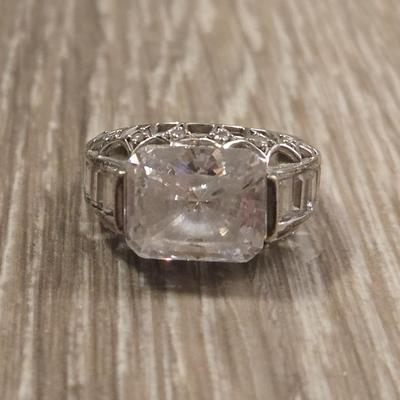 Sterling and Cubic Zirconia Ring