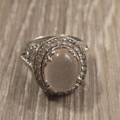 Sterling and Moonstone Ring
